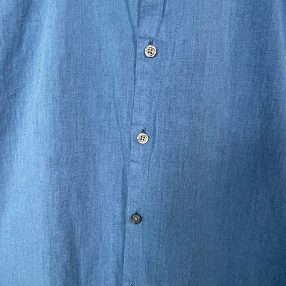 John Varvatos Star‎ Usa Short Sleeve Solid Shirt in Blue Size US Medium - Picture 7 of 12